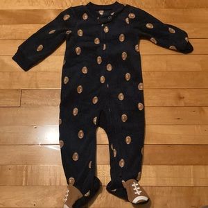Target fleece football sleeper boys 6-9 months